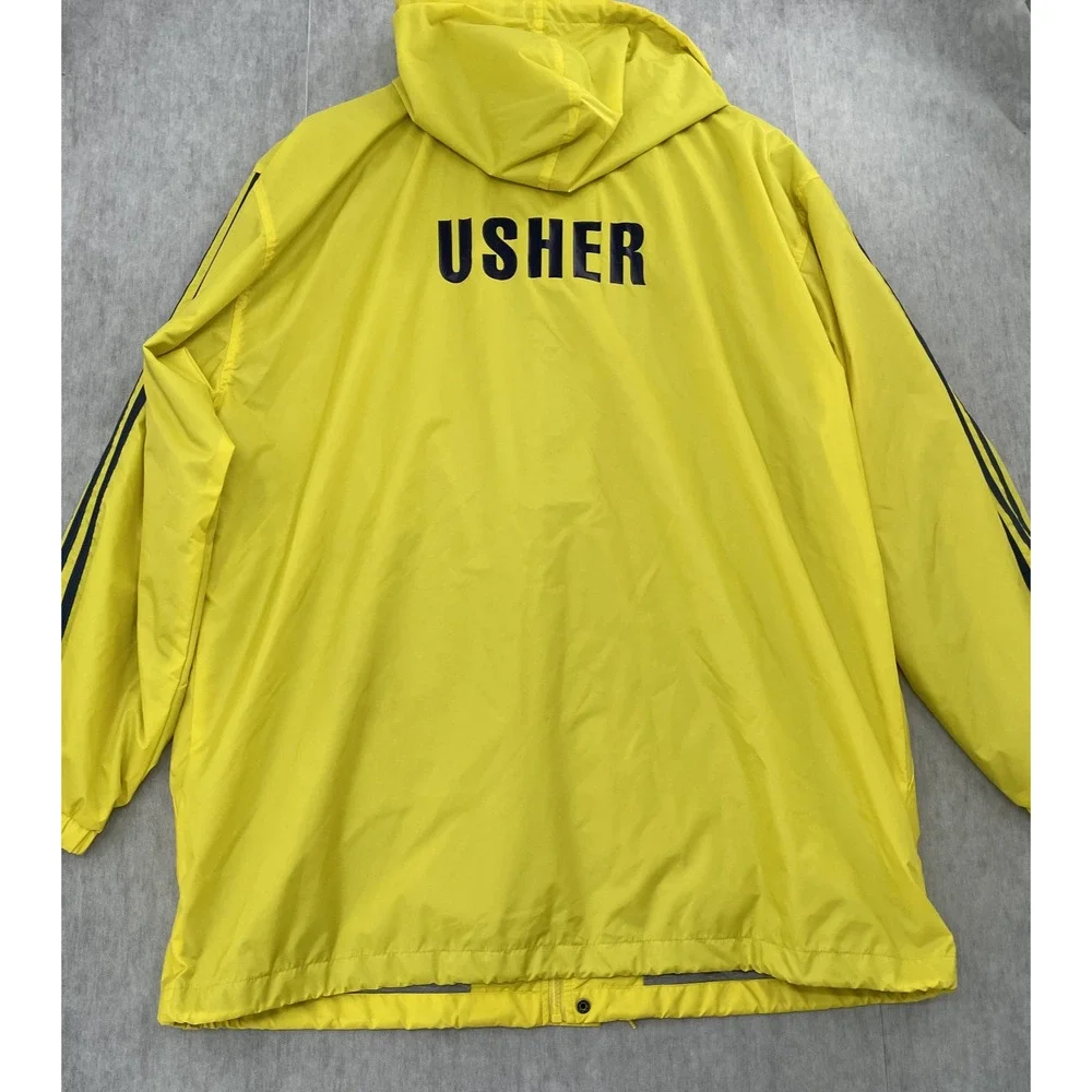 VINTAGE New York Yankees Jacket Adult XL Yellow Usher MLB Windbreaker Lined Mens